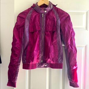 PATRIZIA PEPE Bomber Jacket with Leather Detail
